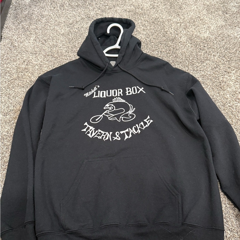 Men’s Graphic Black Hoodie Bar Logo